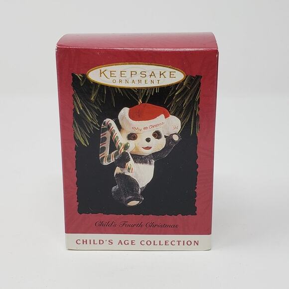 1994 Hallmark Child’s Fourth Christmas Handcrafted Keepsake Holiday Ornament - Picture 1 of 7